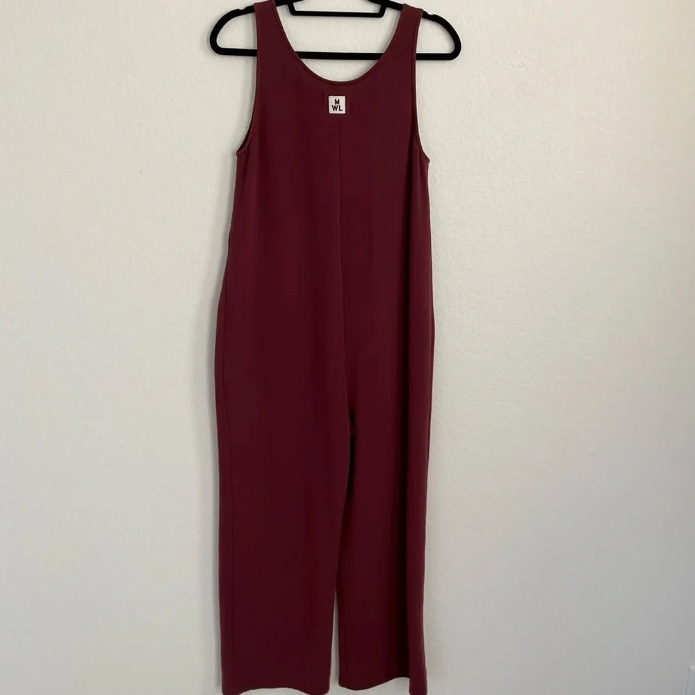 MADEWELL •  Soft Pull-On Jumpsuit, Maroon • X-SMALL